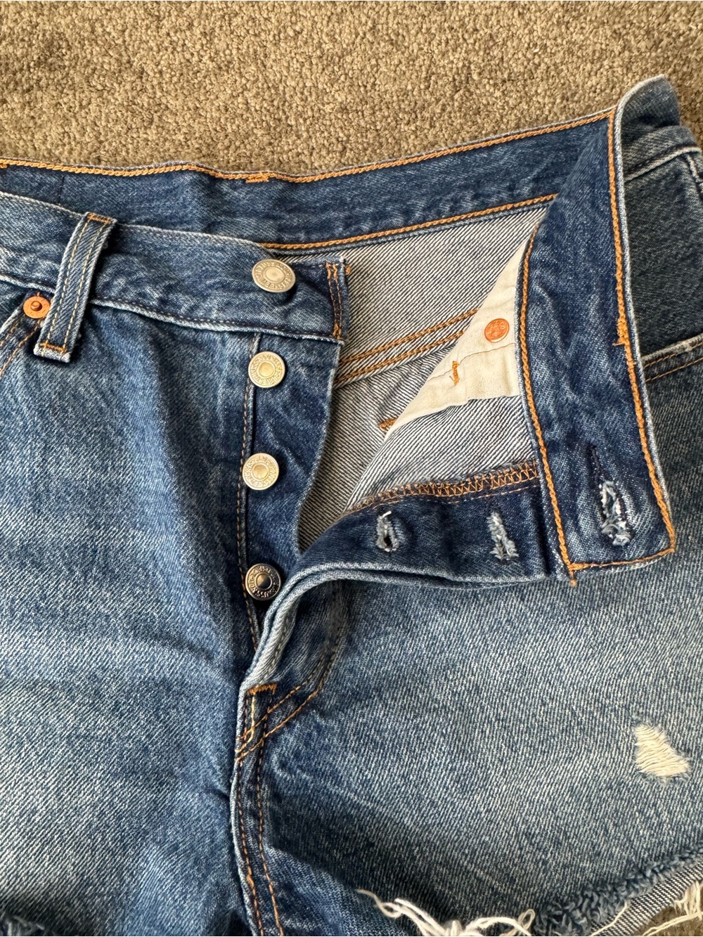 Levi’s 501 Denim Shorts - Picture 3 of 16